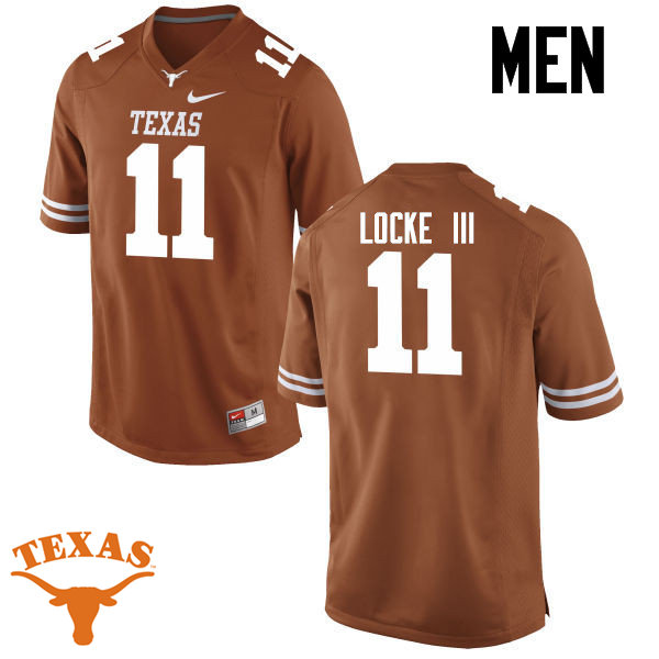 Men #11 P.J. Locke III Texas Longhorns College Football Jerseys-Tex Orange